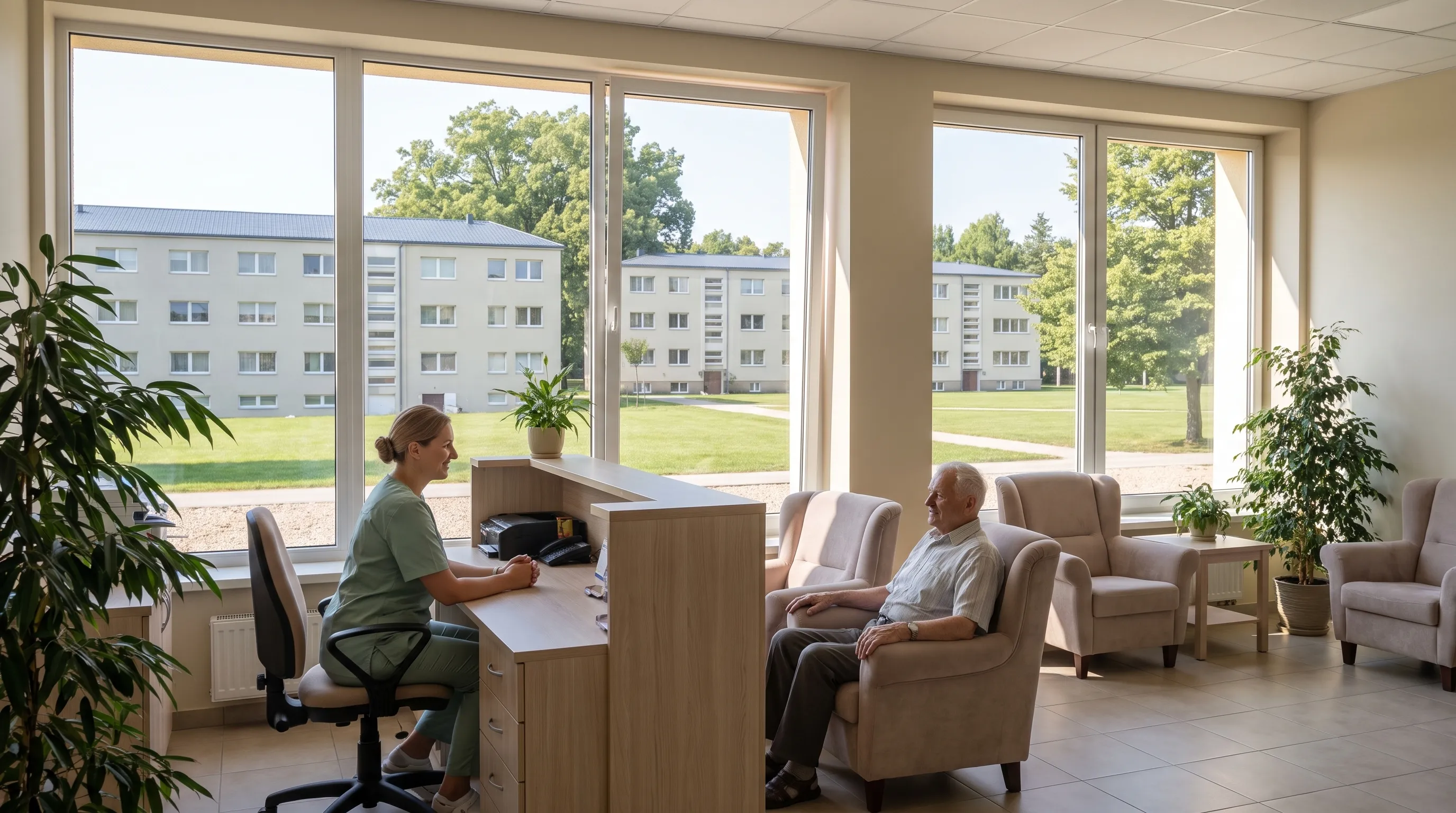 Registratūra ir svetainė: šilta sutikimo erdvė